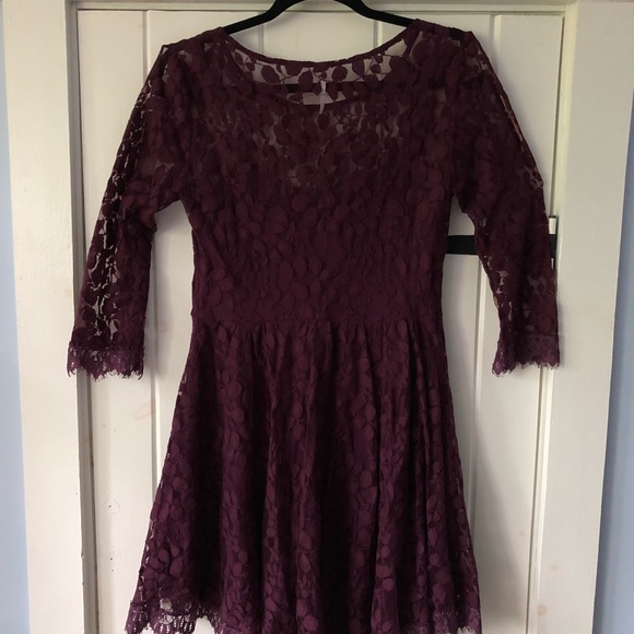 Free People Lace Flare Mini Dress - Picture 2 of 2